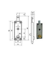 Potent Serratura per Porte Basculanti - Zincata