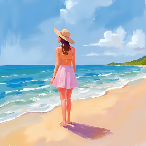 Quadro dipinto spiaggia
