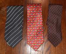 Christian Dior Armani Les Copains Lotto  di 3 Cravatte Vintage  Pura Seta Italy