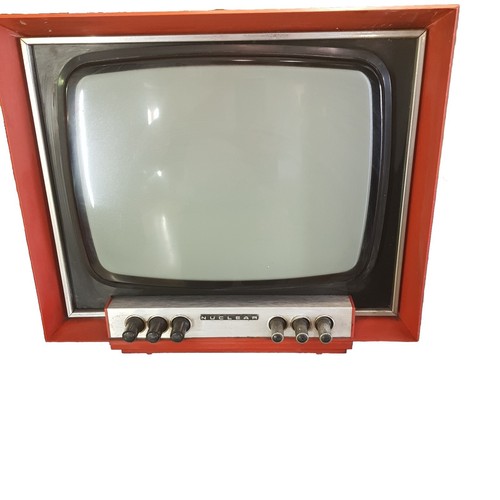 Televisore portatile rosso - televisore,