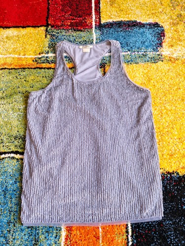 Maglia canotta con paillettes