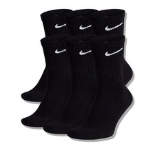 6x Paia Calzini NIKE EVERYDAY,lunghi,Neri,Calze sportive,taglie 38/42 - 42/46