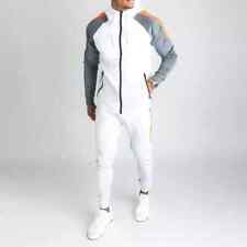 Popular color blocking pocket men's casual sports suit