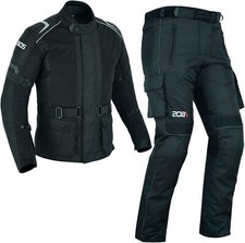 Tuta Moto Tessuto Uomo Touring JAKE+PANTALONE Impermeabile con Protezioni Combinata