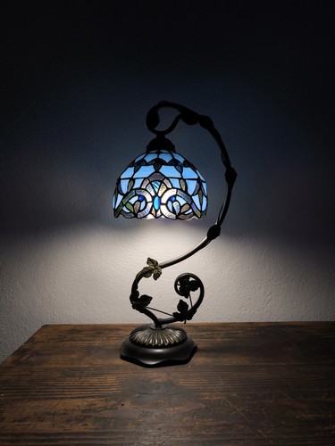 Lampada stile tiffany blu - tiffany,