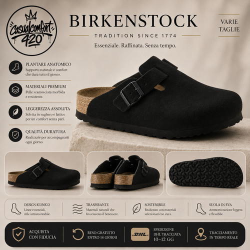 Birkenstock boston black - boston,