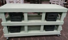 Bancone tavolo con ruote