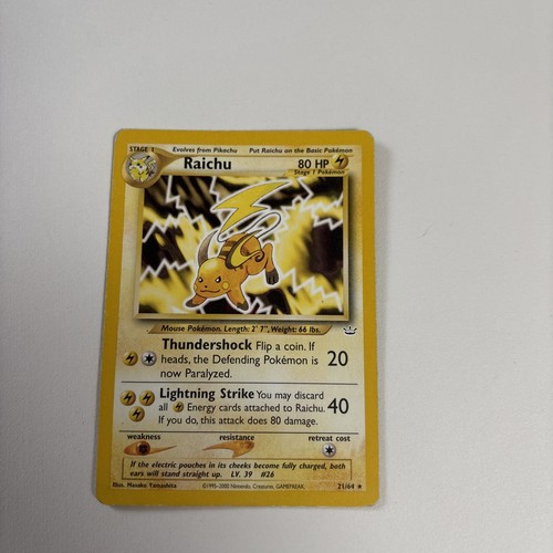 Carta pokemon raichu 64 - *carta, 21/64