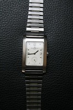 BAUME & MERCIER STEEL HAU Geneve MV 045063 orologio da polso acciaio batteria scarica + used