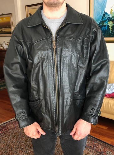 Giacca vintage pelle - vintage, nera