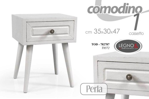Mobile comodino perla - comodino,