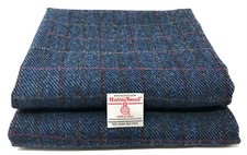 Harris tweed blu con tessuto
