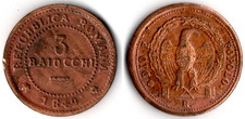 Repubblica Romana  3 baiocchi