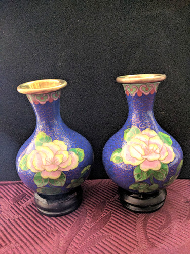 Vintage vasi cloisonne - 2,