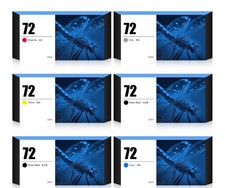 72 Ink Cartridge 6-Pack For HP