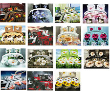 Set Letto Una Piazza e Mezzo Flower Copripiumino 200x220 2x Federa Cotton World