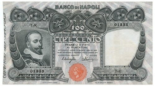 100 lire banco napoli - lire,