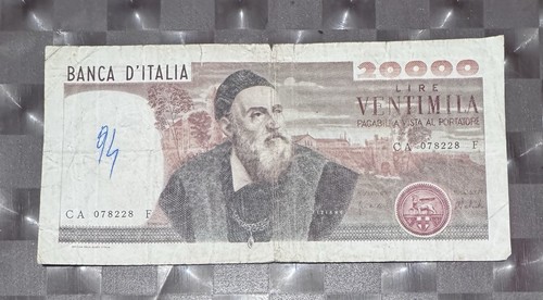 20000 lire tiziano decreto - lire,