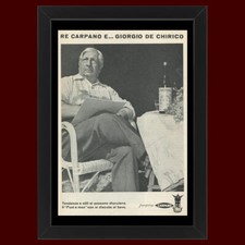 Anni ' 50  * Pubblicità Originale "Carpano, Giorgio De Chirico” Cornice