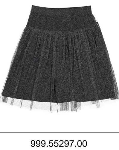 Gonna nera argentata bimba - gonna,