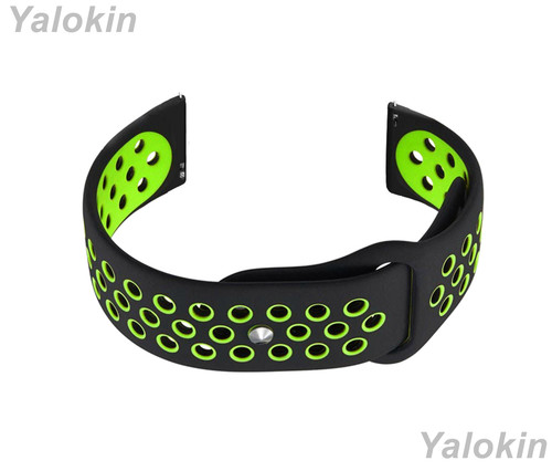 Fascia nera verde con - e,