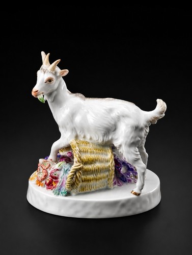 Figurina meissen capra con - figurina,