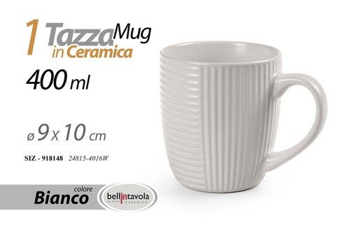 Tazza mug ceramica - , bianca