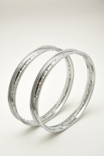 COPPIA CERCHI IN ACCIAIO CROMATO ITALCERCHIO BIANCHI FALCO TURISMO 48