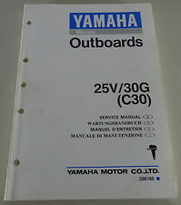 Manuale Officina/Istruzioni di Manutenzione Yamaha Fuoribordo 25V/30G (C30)