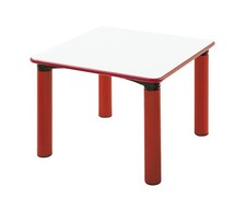Tavolo quadrato 65x65 cm scuola materna altezza gambe 52 cm certificato EN1730-6