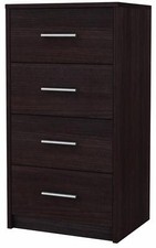 MATKAM Cassettiera Bodo 4S con Quattro Cassetti, H/L/P 75 x 40 x 35 cm, Wengé