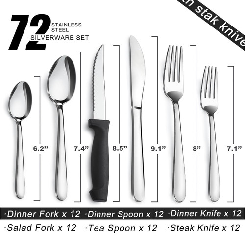 Servizio set posate 72pz - posate,