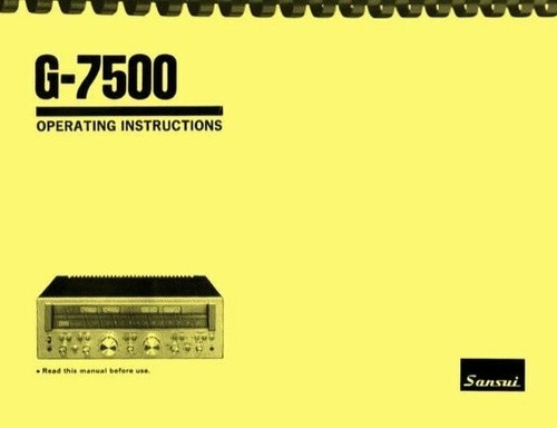 Sansui 7500 ricevitore - sansui, g-7500