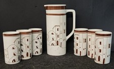 Raro set in ceramica - Firmato Diodoro Cossa , Ernestine - 7 pezzi, anni '50