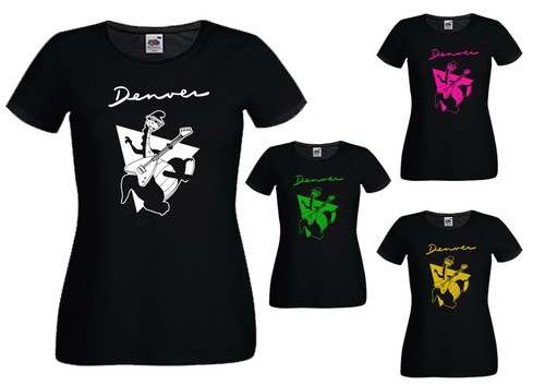 Shirt denver cartoon - cartoon, nera
