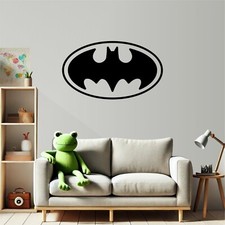 Adesivo Segnale Pipistrello | Adesivo Silhouette Supereroe Batman | Parete Casa Camera da Letto