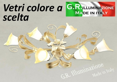Plafoniera ferro battuto - battuto, 6