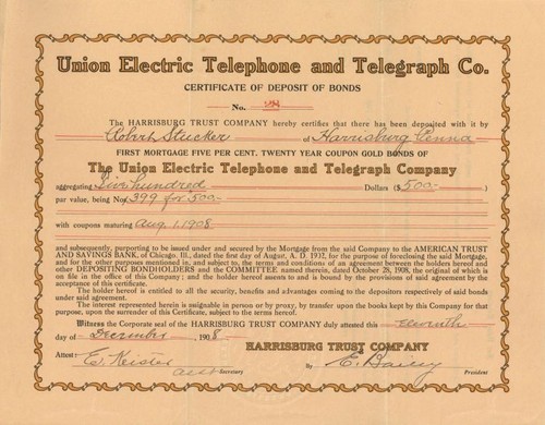 Union electric telephone - union,