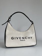 Autentica borsa Givenchy Moon G Cube monogramma rivestita in tela nera in pelle