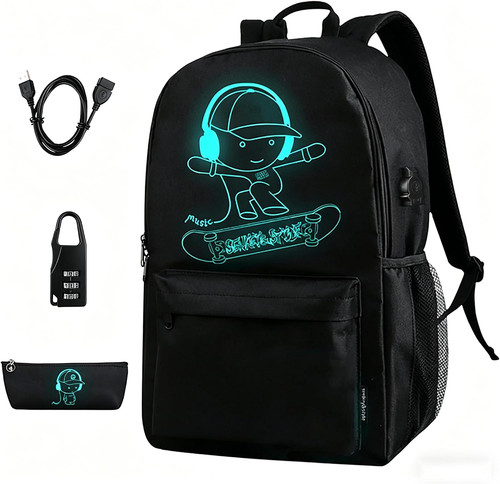 Zaino scuola ragazzo luminoso - zaino,