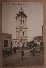 Cartolina Tripoli - Torre dell'orologio