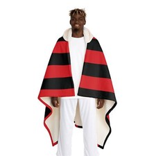 Coperta rossonera in pile con