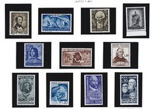 1946/50  Italia Repubblica - Insieme di Commemorativi. G. Integra . Splendidi**