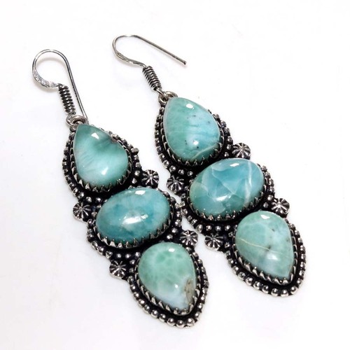 Orecchini larimar lunghi - orecchini,