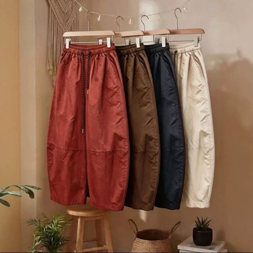 Pantaloni donna gamba larga