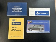 ABARTH 112 70HP Libretto Uso Manutenzione Libretto Tagliandi