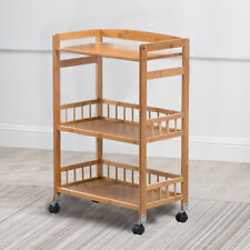 Carrello da portata mobile cucina 3 livelli supporto pavimento legno colore casa salone