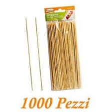 SPIEDINI STECCONI IN LEGNO BAMBOO PER ARROSTICINI CM 25 1000 PEZZI