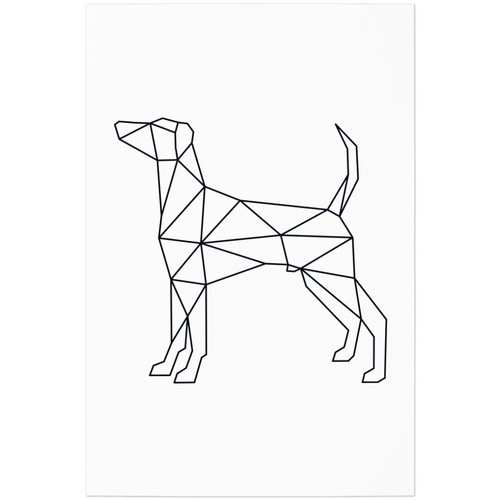 Dobermann stile origami - dobermann,,