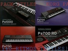 Ritmos Para Teclados Korg Pa 700 1000 3X 4X Sonidos Reales campionatori USB stili